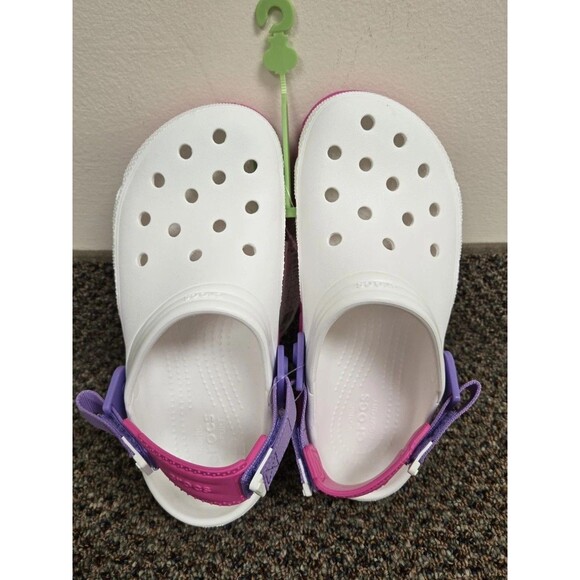 Crocs Duet Max II Clog 'White | Pink Crush' (Kids J6) 208774-6WU - Picture 6 of 8